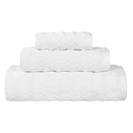 Superior Zuma Zero Twist Cotton Waffle Stripes 3 Piece Towel Set