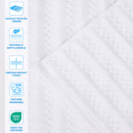 Superior Zuma Zero Twist Cotton Waffle Stripes 6 Piece Towel Set