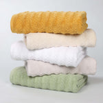 Superior Zuma Zero Twist Cotton Waffle Stripes 6 Piece Towel Set