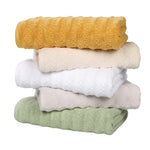 Superior Zuma Zero Twist Cotton Waffle Stripes 6 Piece Towel Set