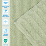 Superior Zuma Zero Twist Cotton Waffle Stripes 6 Piece Towel Set