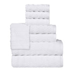Superior Zuma Zero Twist Cotton Waffle Stripes 8 Piece Towel Set