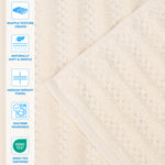 Zuma Zero Twist Cotton Medium Weight Waffle Stripes 9 Piece Towel Set