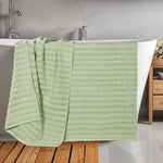 Superior Zuma Zero Twist Cotton Waffle Stripes Bath Sheets, Set of 2