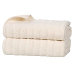 Superior Zuma Zero Twist Cotton Waffle Stripes Bath Sheets, Set of 2