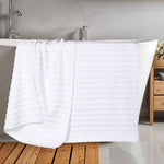 Superior Zuma Zero Twist Cotton Waffle Stripes Bath Sheets, Set of 2
