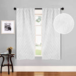 Blackout Window Curtains Zuri Textured Waves Room Darkening Set of 2