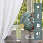 Blackout Window Curtains Zuri Textured Waves Room Darkening Set of 2